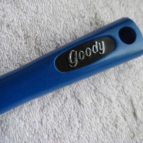Goody Select Plastic Vented Flat Paddle Hair Brush Blow Dry 1999 Blue Silver - Picture 9 of 15